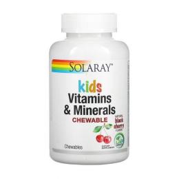 Вітамінно-мінеральний комплекс Solaray Kids Vitamins &amp; Minerals (60 chewables, black cherry) (19384-01)
