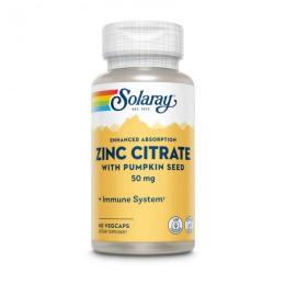 Вітамінно-мінеральний комплекс Solaray Zinc Citrate 50 mg (60 veg caps) (19364-01)