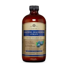Вітаміни та мінерали Solgar Calcium Magnesium Citrate with vit D3 (473 ml, natural blueberry)(11219-02)