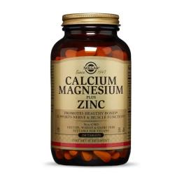 Вітаміни та мінерали Solgar Calcium Magnesium plus Zinc (250 tab)(18172-01)