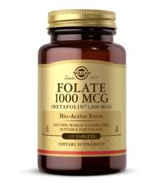 Вітаміни та мінерали Solgar Folate 1000 mcg (metafolin 1,000 mcg) (120 tab)(19061-01)