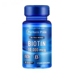 Вітаміни та мінерали Puritans Pride Biotin 10,000 mcg (50 softgels) (07964-01)