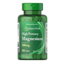 Вітаміни та мінерали Puritans Pride Magnesium 500 mg High Potency (100 tablets) (08810-01)