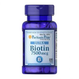Вітаміни та мінерали Puritans Pride Ultra Biotin 7500 mcg (100 tabs) (09911-01)