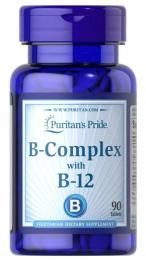 Вітаміни та мінерали Puritans Pride Vitamin B-Complex and Vitamin B-12 (90 tablets) (09959-01)