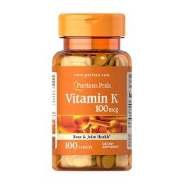 Вітаміни та мінерали Puritans Pride Vitamin K 100 mcg (100 tab) (18742-01)
