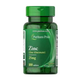 Вітаміни та мінерали Puritans Pride Zinc Gluconate 25 mg (100 tabs) (07439-01)