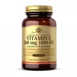 Вітаміни та мінерали Solgar Vitamin E 268 mg (400 IU) (100 softgels)(20469-01)