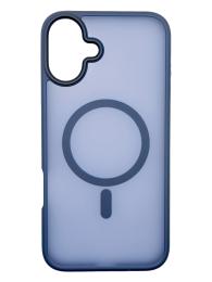 Чохол-накладка BeCover Metal Buttons Case (MagSafe) для Apple iPhone 16 Blue (712091)