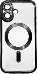 Чохол-накладка BeCover TPU Chrome Case (MagSafe) для Apple iPhone 16 Black (712070)