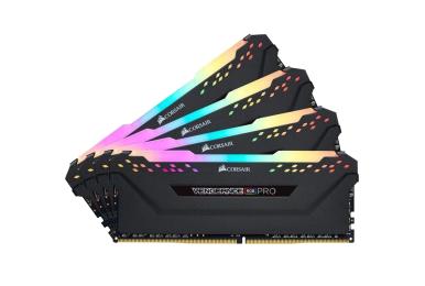 Оперативна память Corsair 128GB (4х32GB) DDR4 3200 MHz CL16 Vengeance RGB PRO Black (CMW128GX4M4E3200C16)