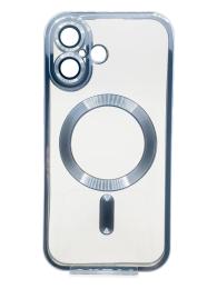 Чохол-накладка BeCover TPU Chrome Case (MagSafe) для Apple iPhone 16 Sierra Blue (712072)