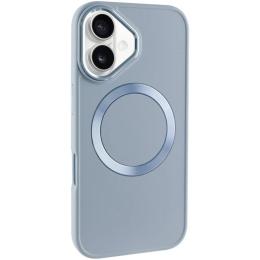 Чохол-накладка EpiK TPU Bonbon Metal Style with MagSafe для Apple iPhone 16 (6.1) Mist Blue (00000074337_3)