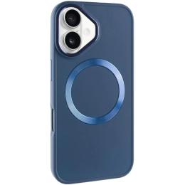 Чохол-накладка EpiK TPU Bonbon Metal Style with MagSafe для Apple iPhone 16 (6.1) Cosmo Blue (00000074337_8)