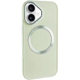 Чохол-накладка EpiK TPU Bonbon Metal Style with MagSafe для Apple iPhone 16 (6.1) White (00000074337_1)