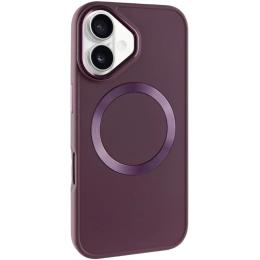 Чохол-накладка EpiK TPU Bonbon Metal Style with MagSafe для Apple iPhone 16 (6.1) Plum (00000074337_2)