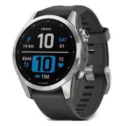 Смарт-годинник Garmin Fenix 7S Silver with Graphite Band
