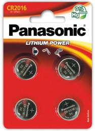 Батарейка Panasonic CR-2016EL/4B Silver Litium Power CR2016, 3V, блістер 4шт