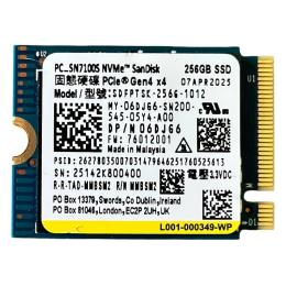 Внутрішній SSD диск SanDisk PC SN7100S (SDFPTSK-256G) 256GB