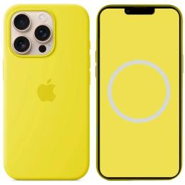 Чохол-накладка EpiK Silicone case (AAA) full with Magsafe and Animation для Apple iPhone 16 Pro Star Fruit (00000074446_8)