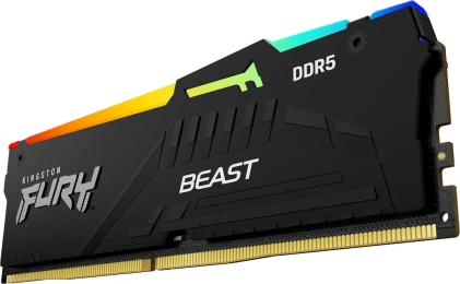 Оперативна память Kingston FURY DDR5-5200 8192MB PC5-41600 Beast RGB Black (KF552C40BBA-8)