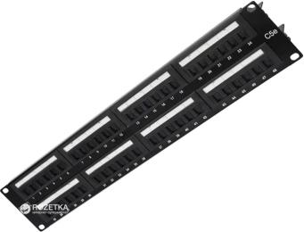 Патч-панель Digitus Professional DN-91624U-SL-SH 19 2U CAT5е 48xRJ45 UTP в зборі для серверної шаф