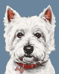 Картина за номерами Art Craft 40*50 см 11652-AC Вайт терєр