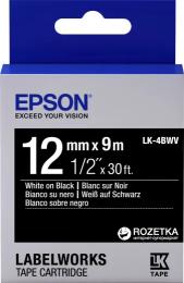 Картридж для принтера Epson LabelWorks LK4BWV Black White 12 м, 9 м, C53S654009
