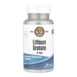 Вітамінно-мінеральний комплекс KAL Lithium Orotate 5mg - 120 vcaps (2023-10-5196)