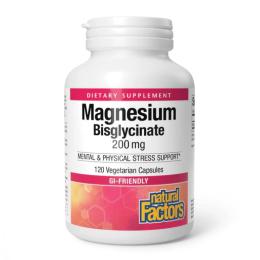 Вітаміни та мінерали Natural Factors Magnesium Bisglycinate 200mg - 120 vcaps (2023-10-3820)