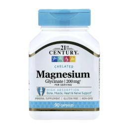 Вітамінно-мінеральний комплекс 21st Century Magnesium Glycinate - 90 caps (2023-10-7078)