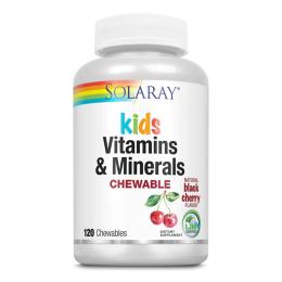 Вітамінно-мінеральний комплекс Solaray Kids Vitamins &amp; Minerals - 120 chewables Black Cherry (2022-10-1788)