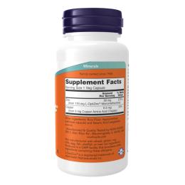Вітаміни та мінерали Now Foods L-Optizinc(R) 30mg+Copper - 100 vcaps (2022-10-2583)