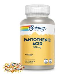 Вітамінно-мінеральний комплекс Solaray Pantothenic Acid 500mg - 100 veg caps (2023-10-3579)
