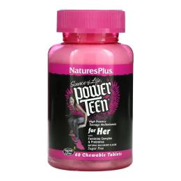 Вітамінно-мінеральний комплекс  Natures Plus Power Teen Hers Chewable - 60 tabs (2022-10-2865)