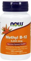 Вітаміни та мінерали Now Foods Methyl B-12 5000mcg - 120 lozenges (2022-10-2565)