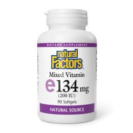 Вітаміни та мінерали Natural Factors Mixed Vitamin E 134 mg (200 IU) - 90 softgels (2023-10-3814)