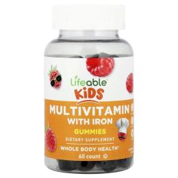 Вітаміни та мінерали Lifeable Multivitamin with Iron Kids - 60 gummies (2023-10-7283)
