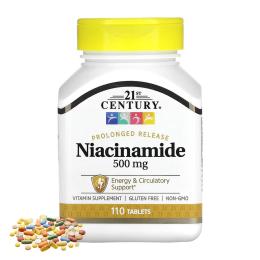 Вітамінно-мінеральний комплекс 21st Century Niacinamide 500 mg - 110 tabs (2023-10-7100)