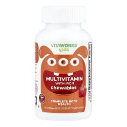 Вітаміни та мінерали Lifeable VitaWorks Kids Multivitamin with Iron - 120 chewables (2023-10-7247)
