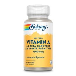Вітамінно-мінеральний комплекс Solaray Vitamin A Dry Form 7600mcg - 60 caps (100-82-2016145-20)