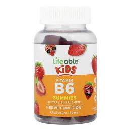 Вітаміни та мінерали Lifeable Vitamin B6 Kids - 60 gummies (2023-10-7261)