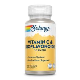 Вітамінно-мінеральний комплекс Solaray Vitamin C &amp; Bioflavonoids 1:1 500mg - 100 vcaps (2023-10-3153)