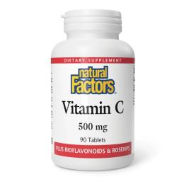 Вітаміни та мінерали Natural Factors Vitamin C 500mg - 90 tabs (2023-10-3810)