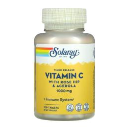 Вітамінно-мінеральний комплекс Solaray Vitamin C with Rose Hips &amp; Ace 1000mg - 100 tabs (2023-10-3426)