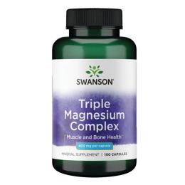 Вітамінно-мінеральний комплекс Swanson Потрійний комплекс магнію, Triple Magnesium Complex, 100 капсул (100-64-0992292-20)