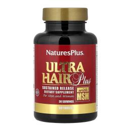 Вітамінно-мінеральний комплекс  Natures Plus Ultra Hair Plus with MSM - 60 tabs (2023-10-6837)