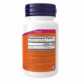 Вітаміни та мінерали Now Foods Vitamin K-2 (MK7) 100 mcg - 60 vcaps (2022-10-0461)