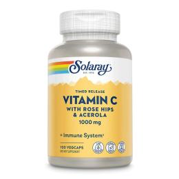 Вітамінно-мінеральний комплекс Solaray Vitamin C with Rose Hips &amp; Acerola 1000mg - 100 vcaps (2023-10-2390)