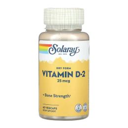 Вітамінно-мінеральний комплекс Solaray Vitamin D-2 25 mcg - 60 vcaps (2023-10-6764)